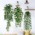 3-Pack Artificial Hanging Plants for Home Decor
