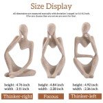 Resin Thinker Statue Set - Abstract Home Decor