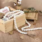 58” Wood Bead Garland for Home Decor