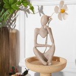 Resin Thinker Statue Set - Abstract Home Decor