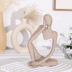 Resin Thinker Statue Set - Abstract Home Decor