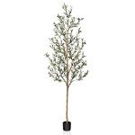 Tall Artificial Olive Tree with Lifelike Fruits