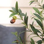 Tall Artificial Olive Tree with Lifelike Fruits