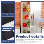 Set of 4 Black Refrigerator Door Handle Covers