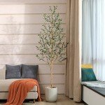 Tall Artificial Olive Tree with Lifelike Fruits