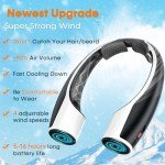 Portable Neck Fan: Rechargeable, High-Speed, 4 Speeds