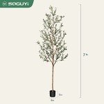 Tall Artificial Olive Tree with Lifelike Fruits