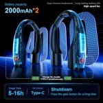 Portable Neck Fan: Rechargeable, High-Speed, 4 Speeds