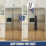 Set of 4 Black Refrigerator Door Handle Covers