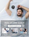 OnLyee Small Vibrating Alarm Clock with Dual Alarms