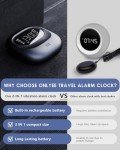 OnLyee Small Vibrating Alarm Clock with Dual Alarms