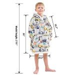 Kids' Wearable Blanket Hoodie with Sherpa Flannel