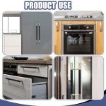 Set of 4 Black Refrigerator Door Handle Covers