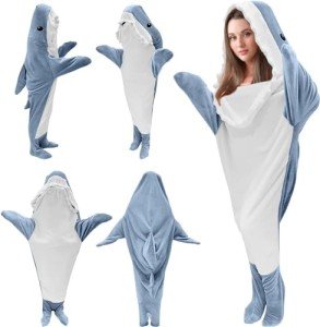 Cozy Shark Blanket Onesie for Adults and Kids
