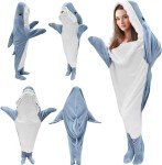 Cozy Shark Blanket Onesie for Adults and Kids