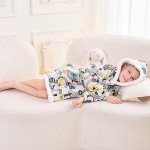 Kids' Wearable Blanket Hoodie with Sherpa Flannel