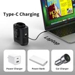 Portable 10000mAh Waist Clip Fan with Flashlight