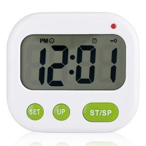 Compact Vibrating Alarm Clock with Music Timer