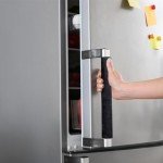 Set of 4 Black Refrigerator Door Handle Covers