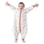 Dinosaur Toddler Sleep Sack with Feet – Pink 3-4T