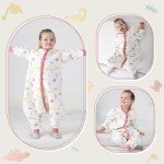 Dinosaur Toddler Sleep Sack with Feet – Pink 3-4T