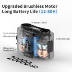 Portable 20000mAh Wearable Clip-On Waist Fan