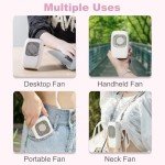 KISPISS USB Rechargeable Handheld Neck Fan