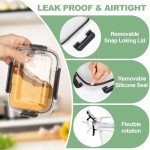 12 Pack Airtight Glass Food Storage Containers