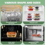 12 Pack Airtight Glass Food Storage Containers