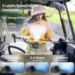 Socool Clip-On Portable Waist Fan with Flashlight