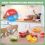 12 Pack Airtight Glass Food Storage Containers