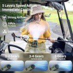 SoCool Clip-On Portable Waist Fan with LED Light