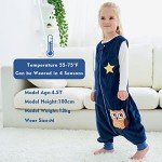 Toddler Sleeping Sack with Feet - Dark Blue Owl