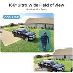 AOSU 2K Solar-Powered Outdoor WiFi Camera Kit