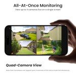 AOSU 2K Solar-Powered Outdoor WiFi Camera Kit
