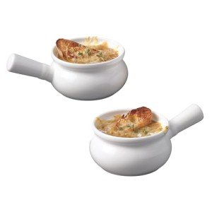 Set of 2 Stain-Resistant Porcelain Soup Bowls