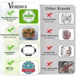 VERONES 24-Piece Airtight Glass Storage Container Set