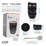 Insulated Travel Coffee Mug with Lid - 300ml Black