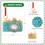 Blue Camera Christmas Ornaments for Tree Decoration
