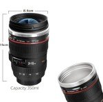 Camera Lens Coffee Mug with Spoon - 350ml