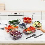 VERONES 24-Piece Airtight Glass Storage Container Set