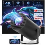 CLOKOWE Portable 4K Mini Projector with WiFi