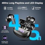 Bluetooth 5.4 Wireless Earbuds with 50H Playtime