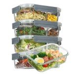 5-Pack Airtight 33oz Glass Food Storage Containers