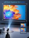 CLOKOWE Portable 4K Mini Projector with WiFi