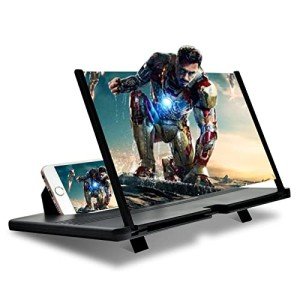 12-Inch Black Phone Screen Magnifier and Stand