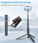 TONEOF 170CM Portable Aluminum Selfie Tripod