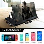 12-Inch Black Phone Screen Magnifier and Stand