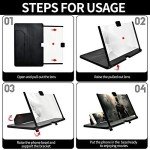 12-Inch Black Phone Screen Magnifier and Stand