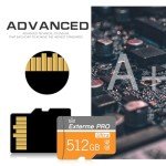 512GB Class 10 Micro SD Card with Adapter
